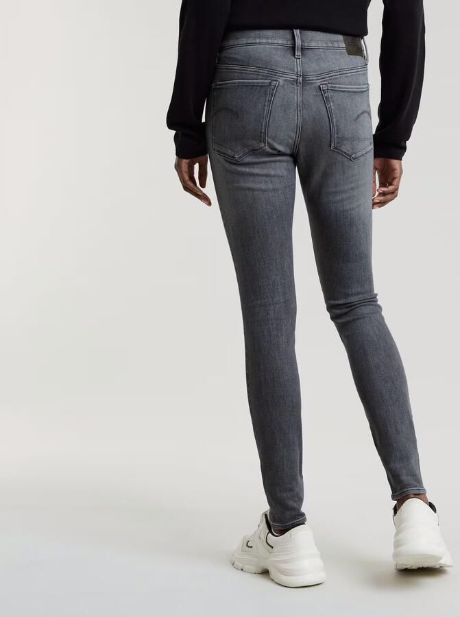 G-Star Mid Waist Skinny Fit Jeans Gray Dames - Foto 7