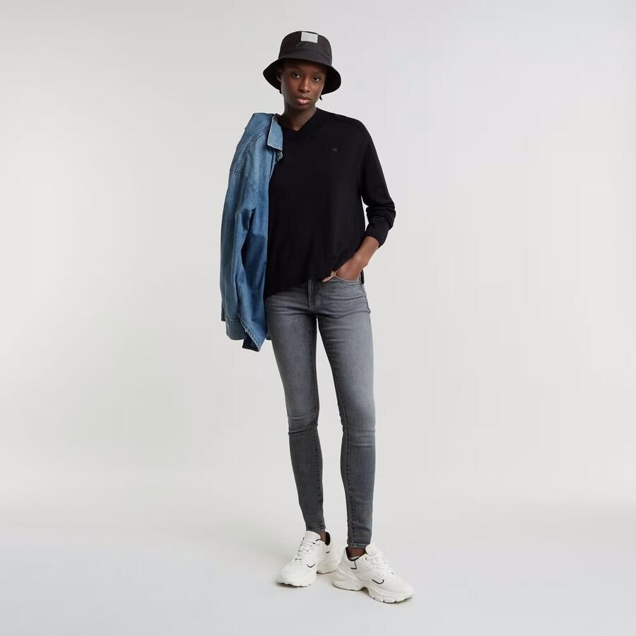 G-Star Mid Waist Skinny Fit Jeans Gray Dames - Foto 2