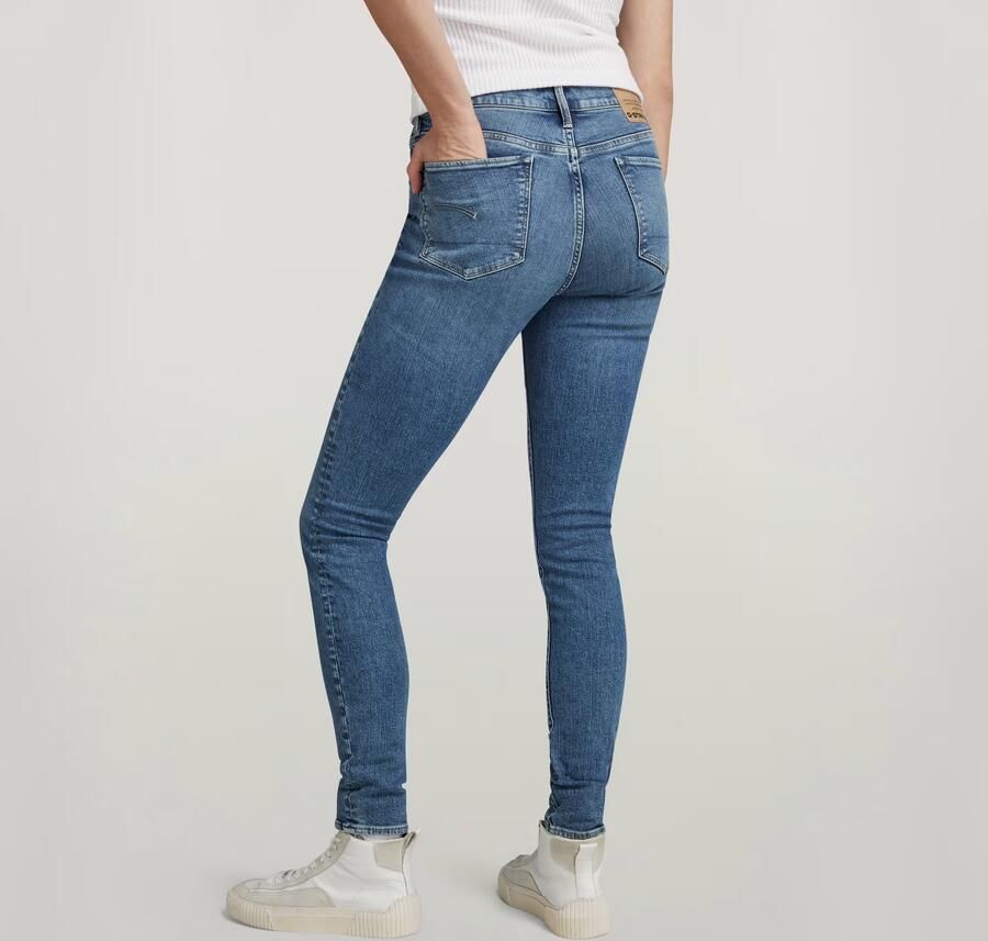 G-Star RAW 3301 Skinny Jeans Midden blauw Dames - Foto 6