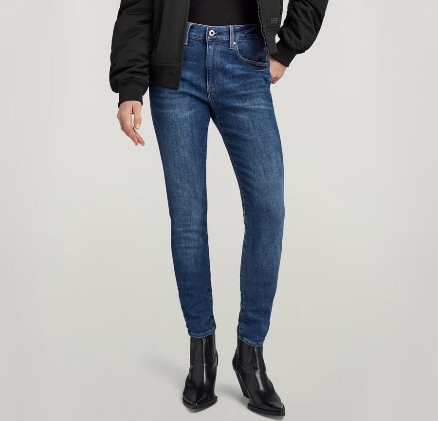 G-Star RAW 3301 Skinny Jeans Midden blauw Dames - Foto 4