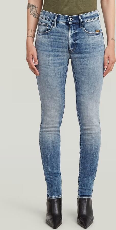 G-Star RAW 3301 Skinny Jeans Midden blauw Dames - Foto 4