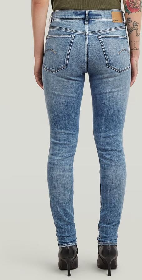 G-Star RAW 3301 Skinny Jeans Midden blauw Dames - Foto 8