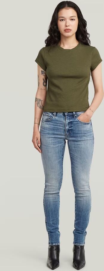 G-Star RAW 3301 Skinny Jeans Midden blauw Dames - Foto 9