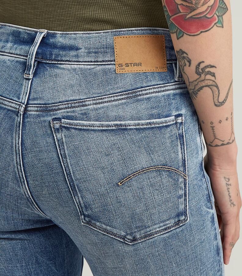G-Star RAW 3301 Skinny Jeans Midden blauw Dames - Foto 6