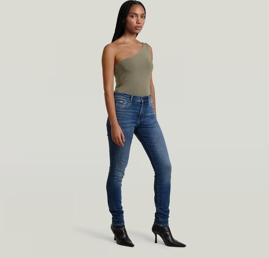 G-Star RAW 3301 Skinny Jeans Midden blauw Dames - Foto 14