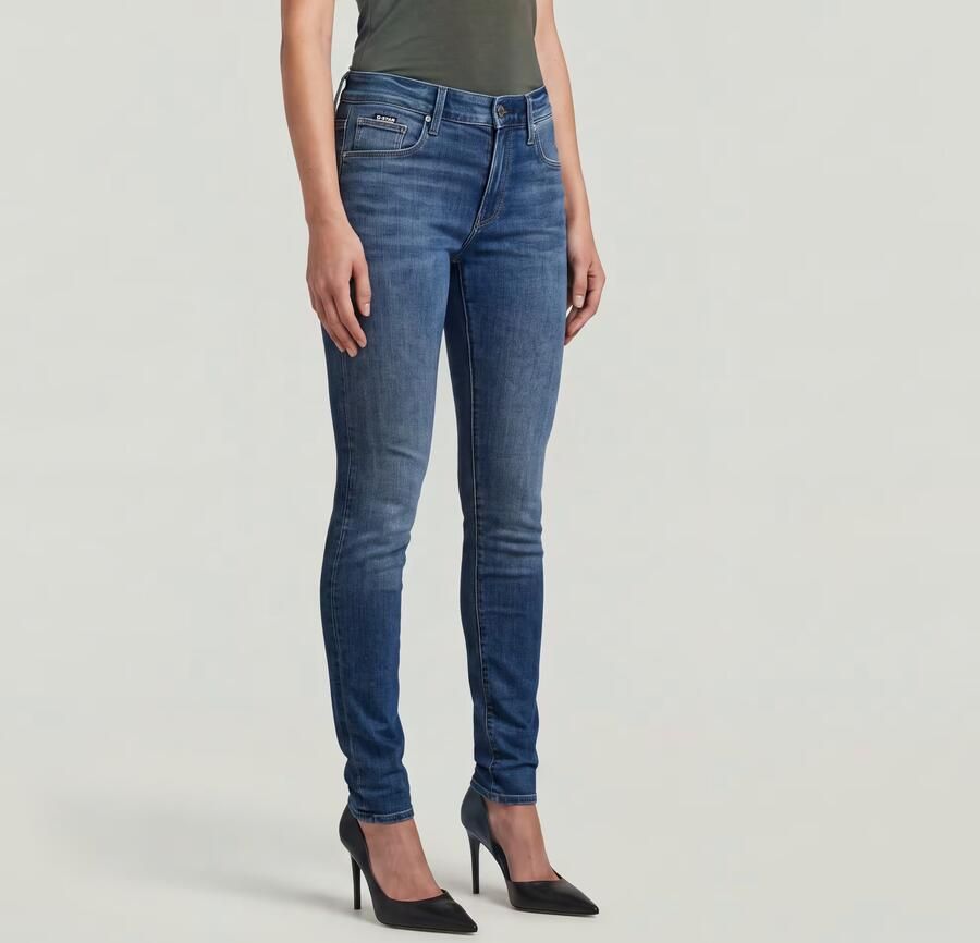 G-Star RAW 3301 Skinny Jeans Midden blauw Dames - Foto 15