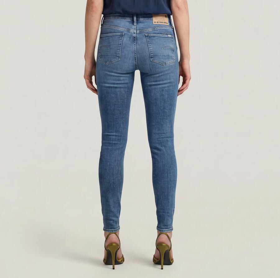 G-Star RAW 3301 Skinny Jeans Midden blauw Dames - Foto 5