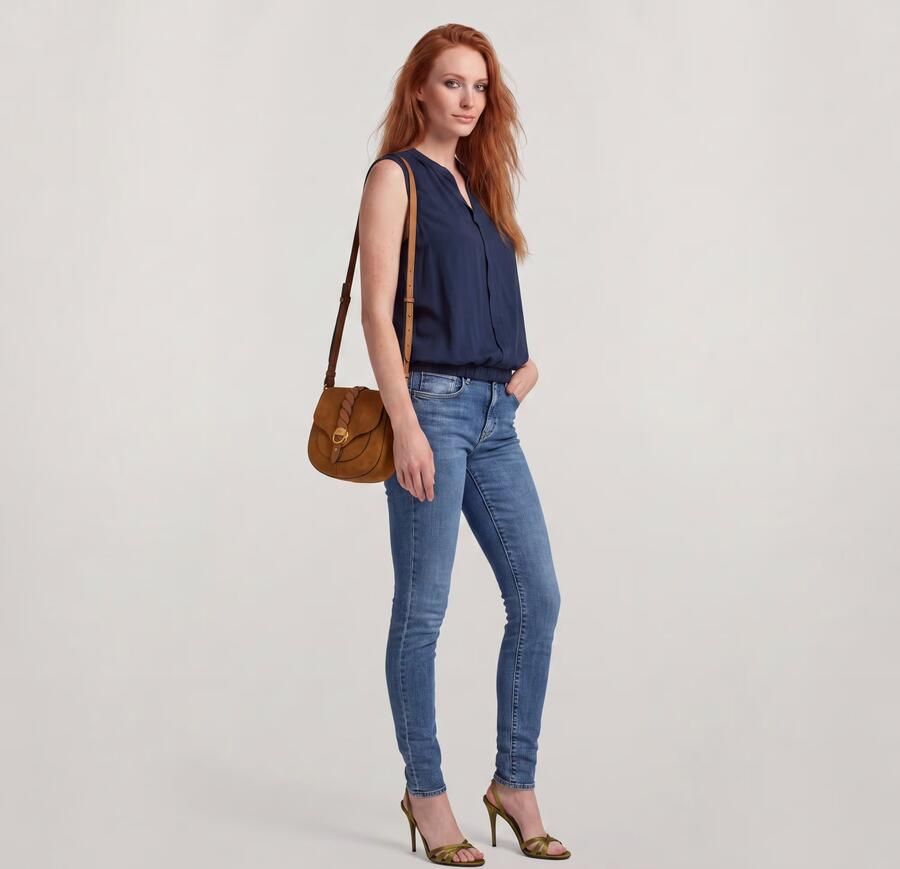 G-Star RAW 3301 Skinny Jeans Midden blauw Dames - Foto 6