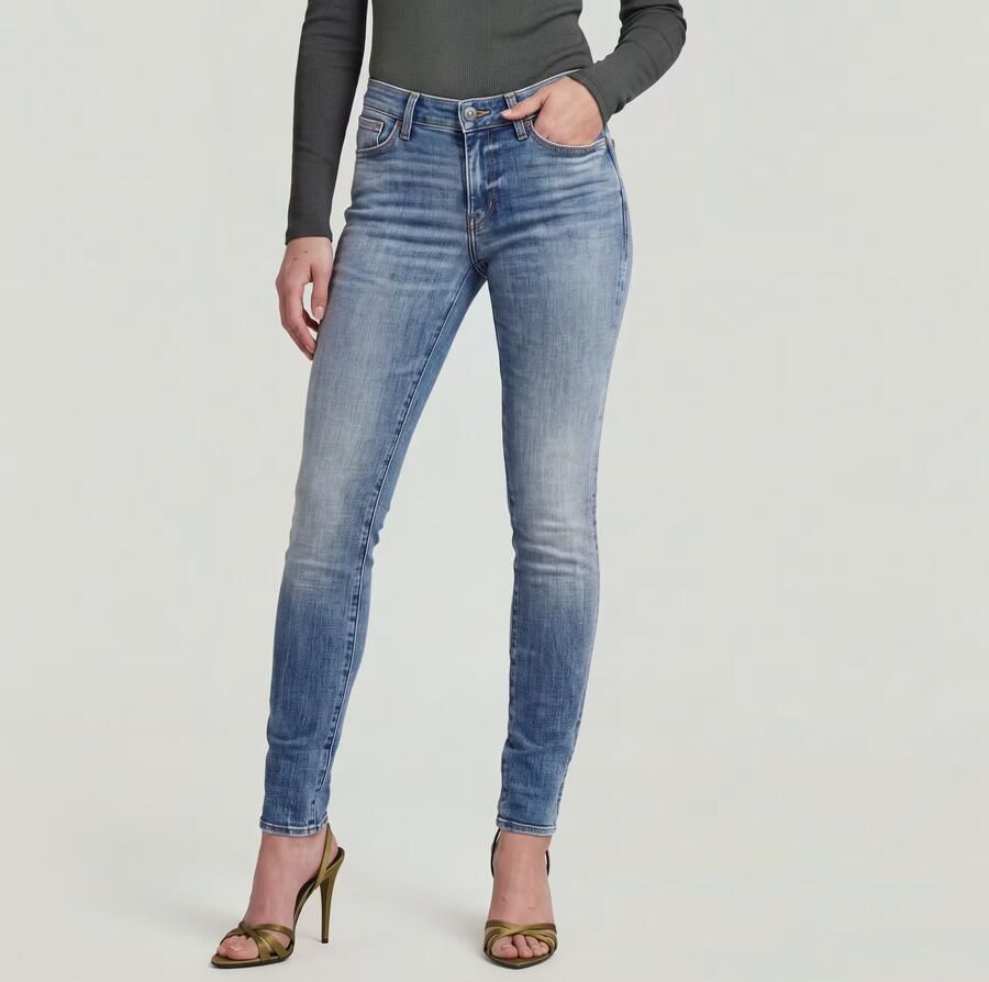 G-Star RAW 3301 Skinny Jeans Midden blauw Dames - Foto 7