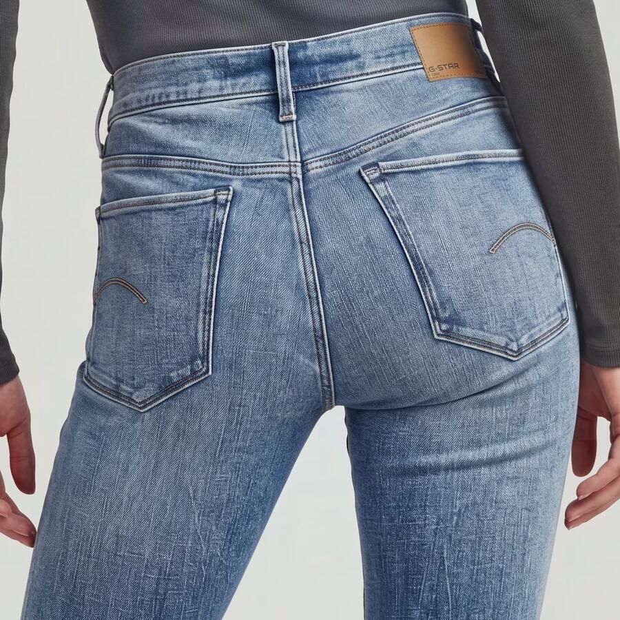 G-Star RAW 3301 Skinny Jeans Midden blauw Dames - Foto 6