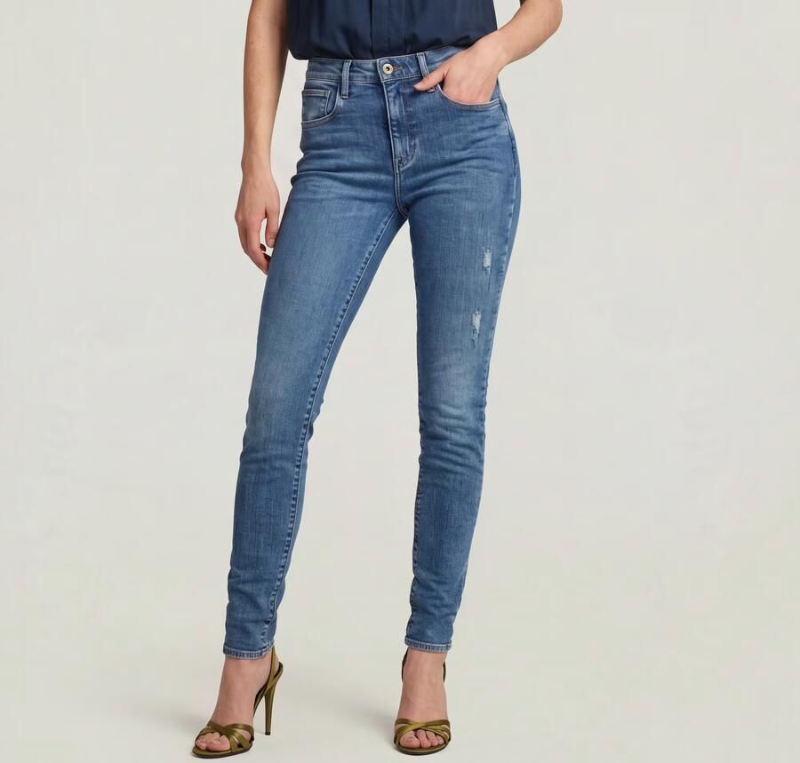 G-Star RAW 3301 Skinny Jeans Midden blauw Dames - Foto 8