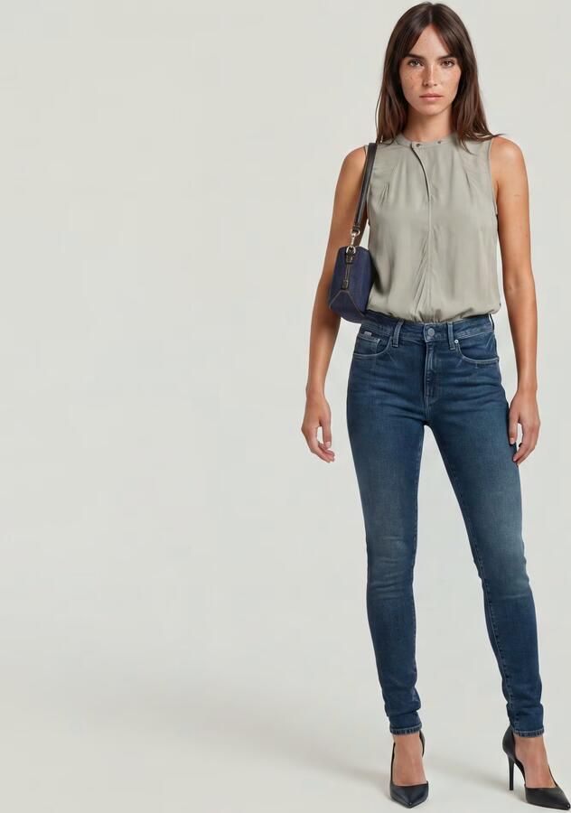 G-Star RAW 3301 Skinny Jeans Midden blauw Dames - Foto 7