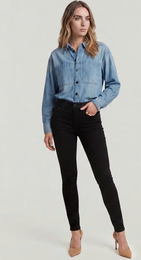 G-STAR RAW Dames Jeans 3301 Skinny Wmn Zwart - Foto 17