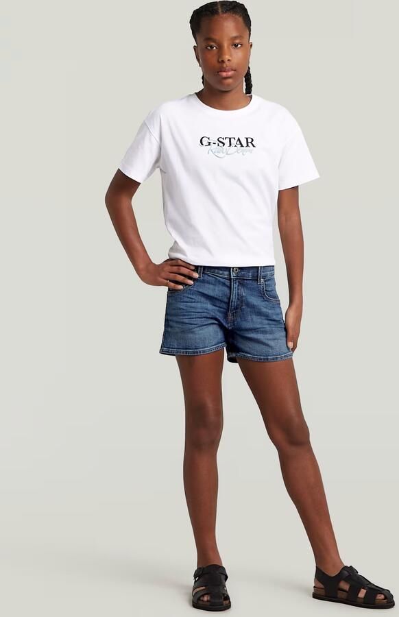 G-Star RAW 3301 Skinny Short Meisjes Lichtblauw meisjes - Foto 2