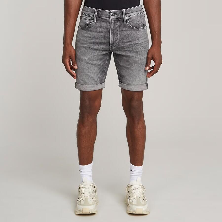G-STAR slim denim short 3301 sun faded gunmetal - Foto 9