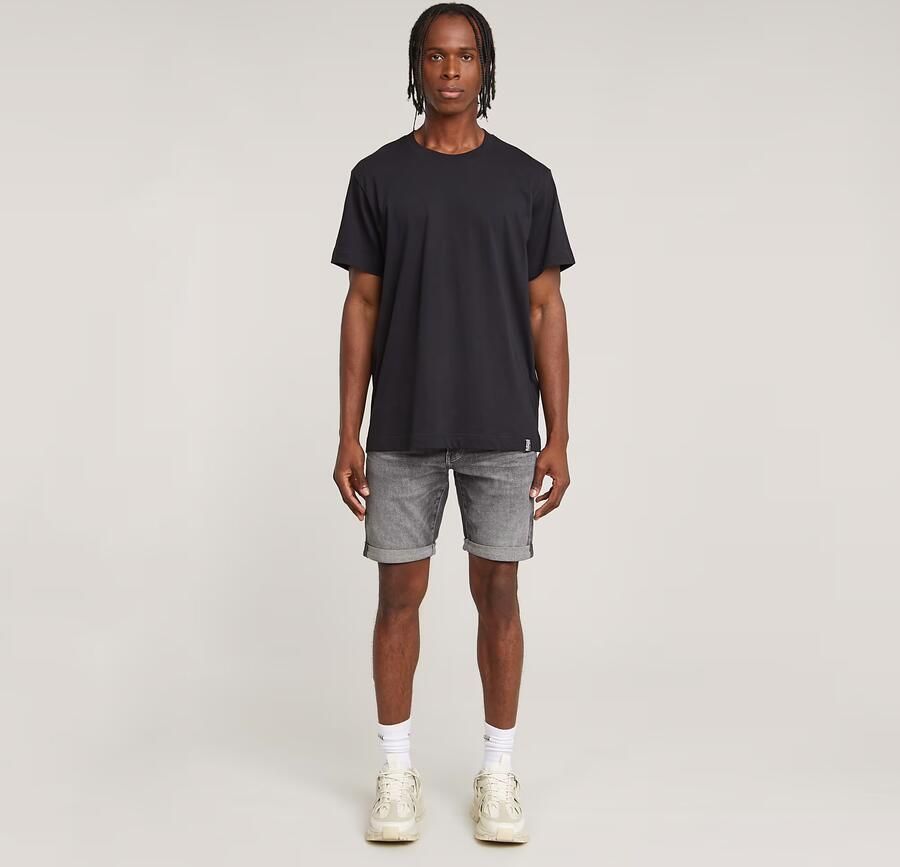 G-STAR slim denim short 3301 sun faded gunmetal - Foto 7