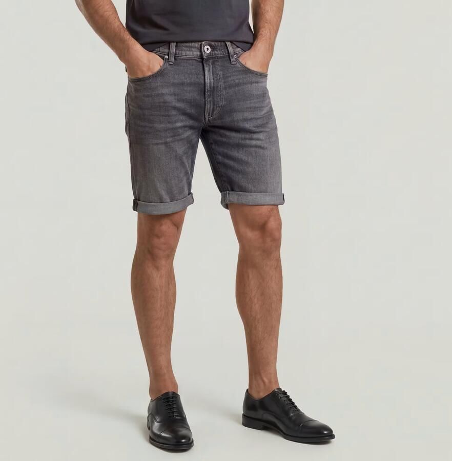 G-Star RAW 3301 Slim Denim Short Grijs Heren - Foto 4
