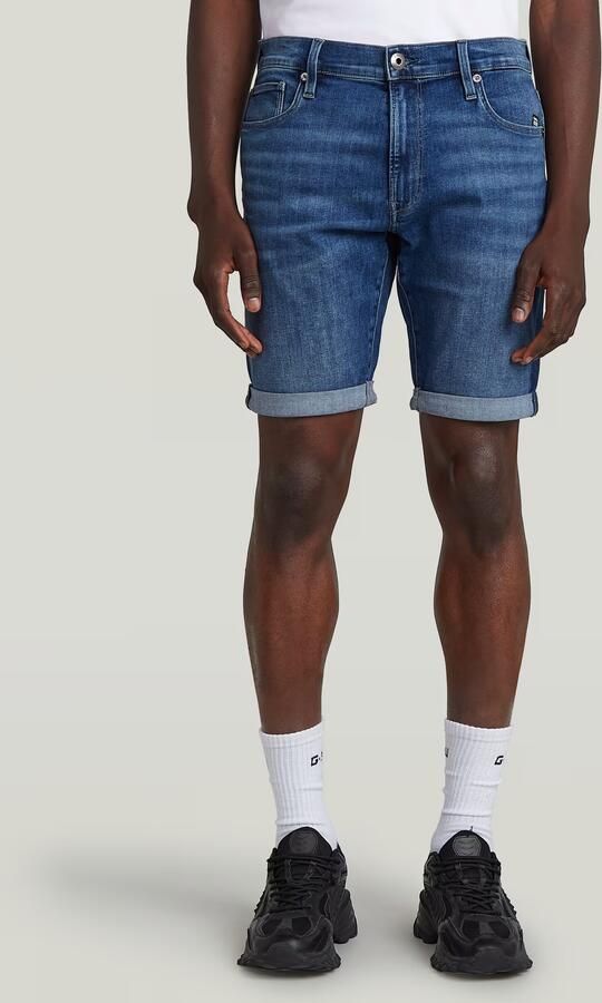 G-Star RAW 3301 Slim Denim Short Midden blauw Heren - Foto 17