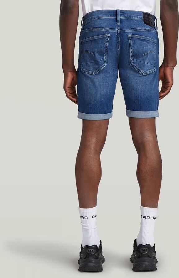 G-Star RAW 3301 Slim Denim Short Midden blauw Heren - Foto 14