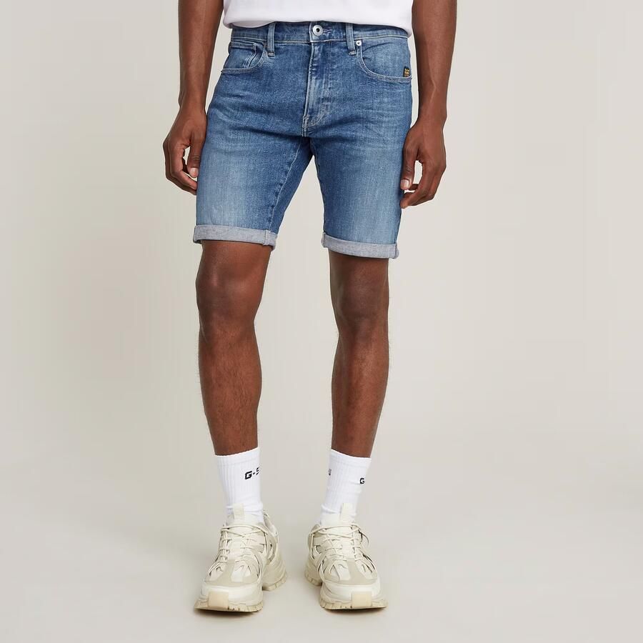 G-Star RAW 3301 Slim Denim Short Midden blauw Heren - Foto 6