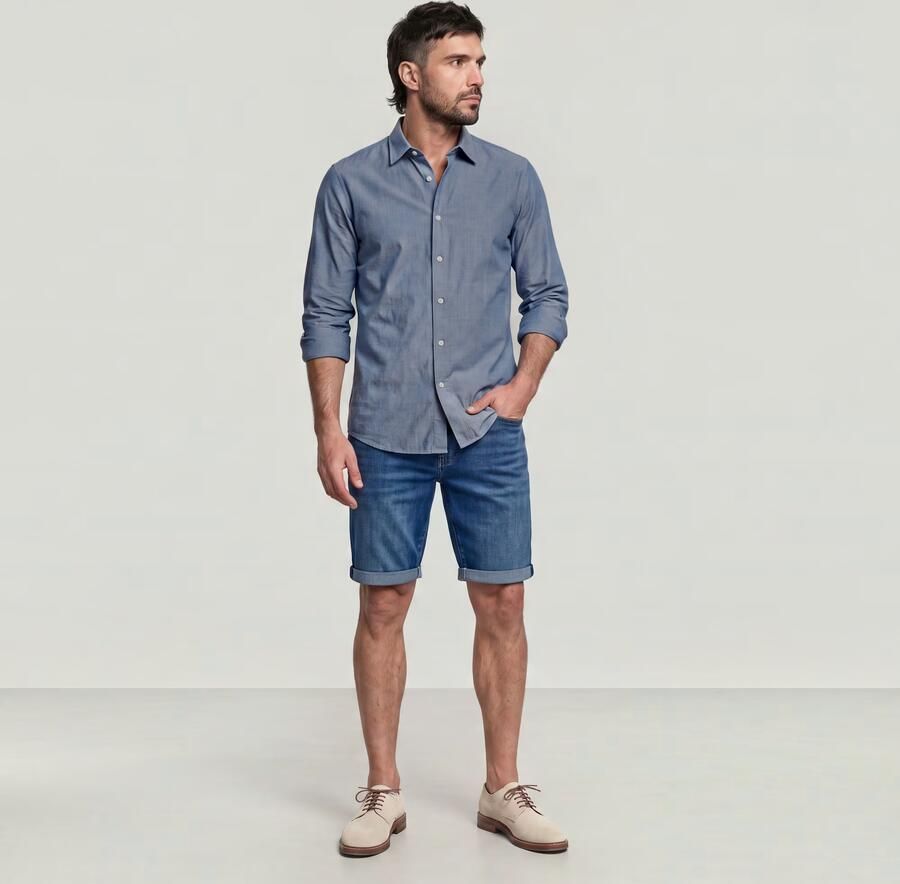 G-Star RAW 3301 Slim Denim Short Midden blauw Heren - Foto 13