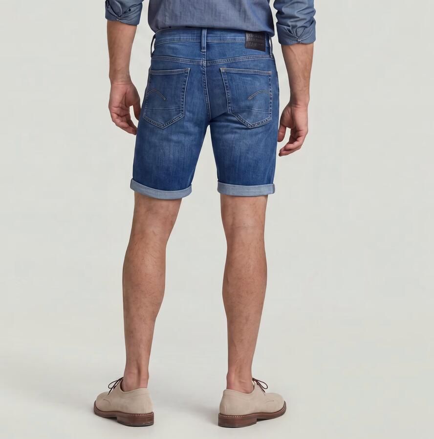 G-Star RAW 3301 Slim Denim Short Midden blauw Heren - Foto 12
