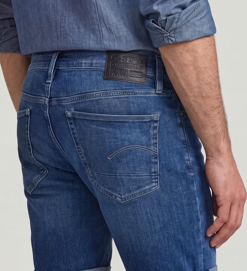 G-Star RAW 3301 Slim Denim Short Midden blauw Heren - Foto 15