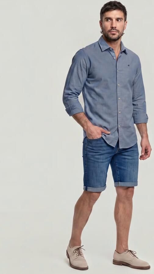 G-Star RAW 3301 Slim Denim Short Midden blauw Heren - Foto 17