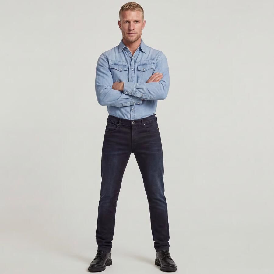 G-Star RAW 3301 Slim Jeans II Donkerblauw Heren - Foto 4