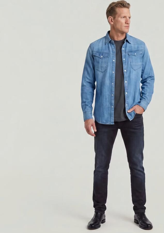 G-Star RAW 3301 Slim Jeans II Donkerblauw Heren - Foto 3