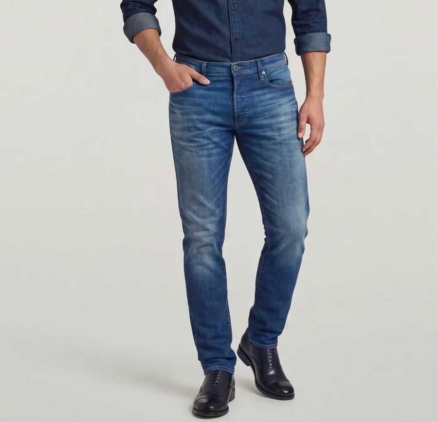 G-Star RAW 3301 Slim Jeans II Midden blauw Heren - Foto 3