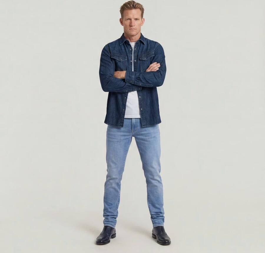 G-Star RAW 3301 Slim Jeans Midden blauw Heren - Foto 6