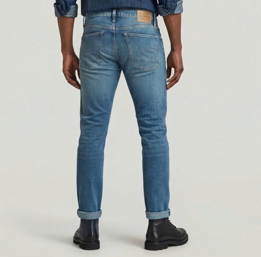 G-Star RAW 3301 Slim Jeans Midden blauw Heren - Foto 4