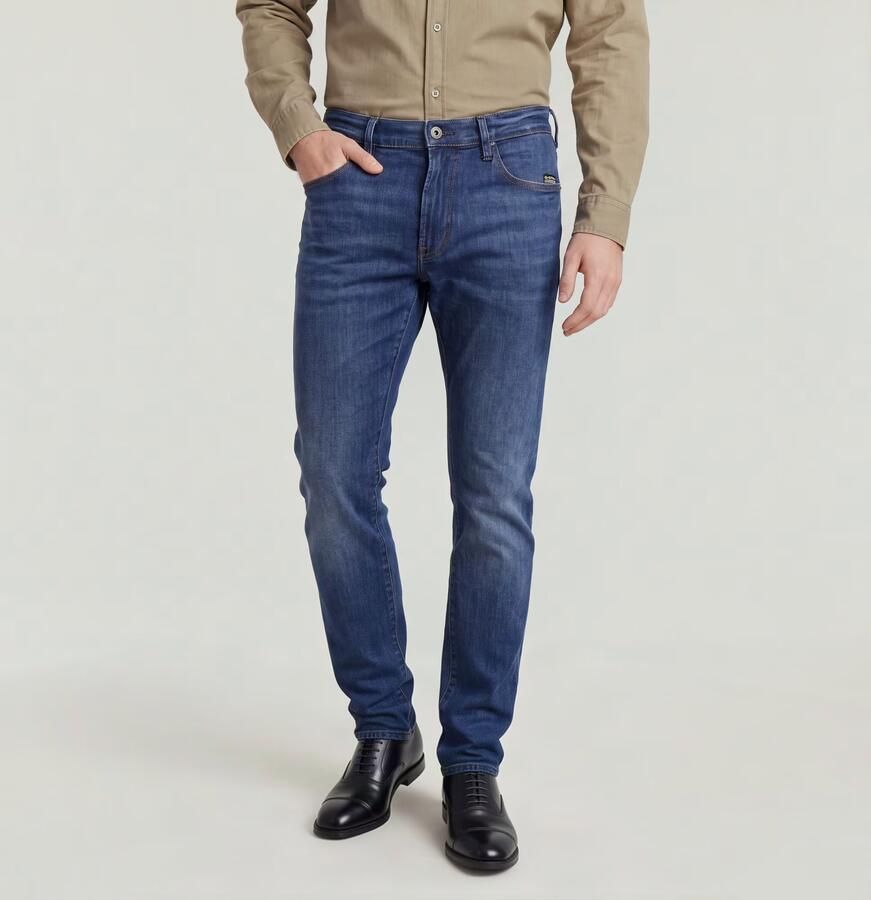G-Star RAW 3301 Slim Jeans Midden blauw Heren - Foto 4