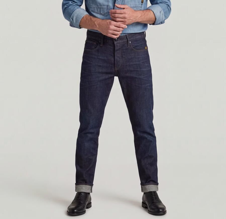 G-Star RAW 3301 Slim Selvedge Jeans Donkerblauw Heren - Foto 4