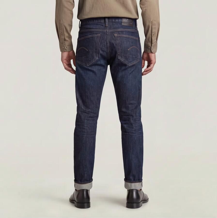 G-Star RAW 3301 Slim Selvedge Jeans Donkerblauw Heren - Foto 3