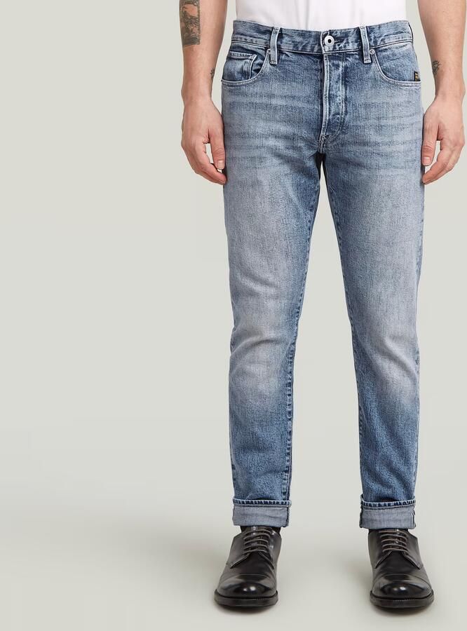 G-Star RAW 3301 Slim Selvedge Jeans Lichtblauw Heren - Foto 3