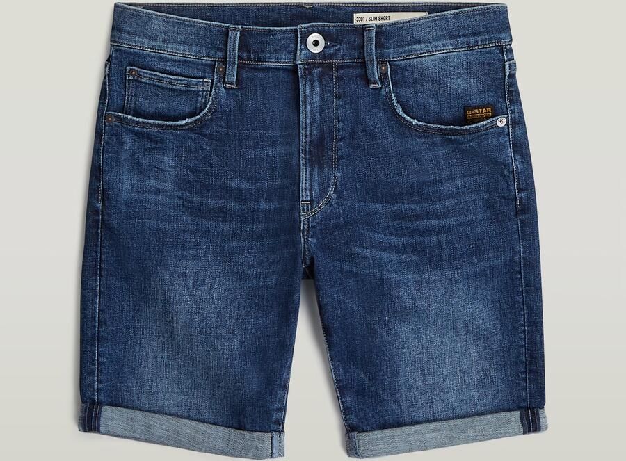 G-Star RAW 3301 Slim Short Donkerblauw Heren - Foto 4