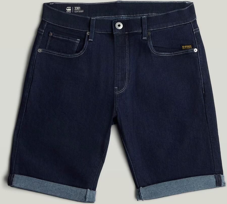 G-Star RAW 3301 Slim Short Donkerblauw Heren - Foto 3
