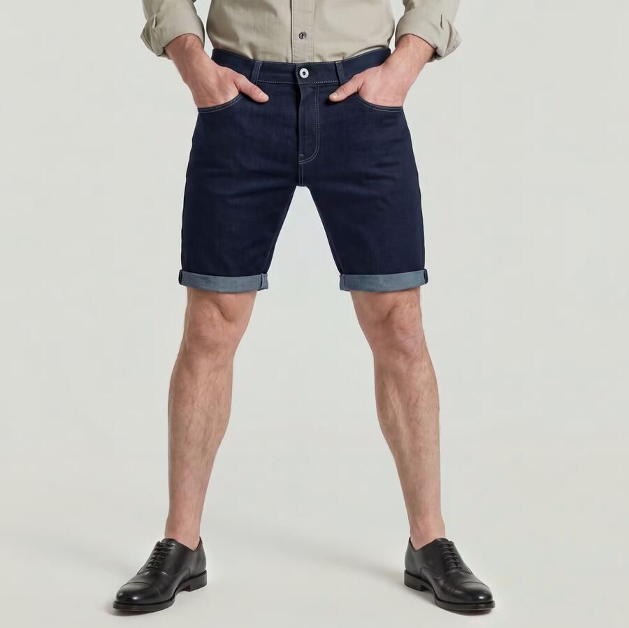 G-Star RAW 3301 Slim Short Donkerblauw Heren - Foto 3