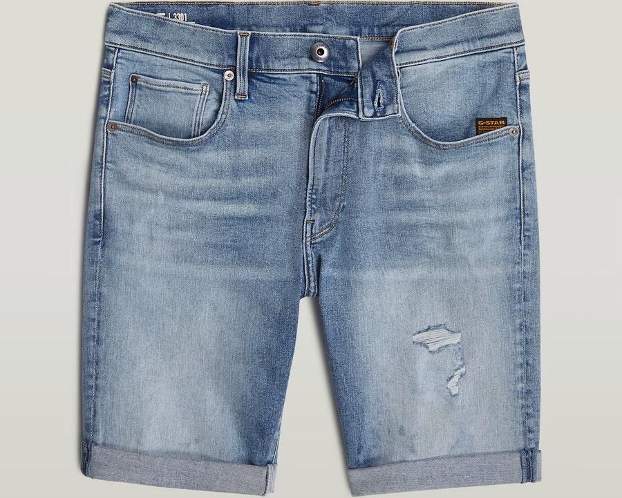 G-Star RAW 3301 Slim short Midden blauw Heren - Foto 5