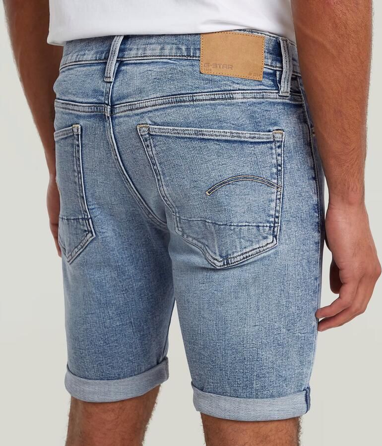 G-STAR RAW Heren Jeans 3301 Slim Short Lichtblauw - Foto 7
