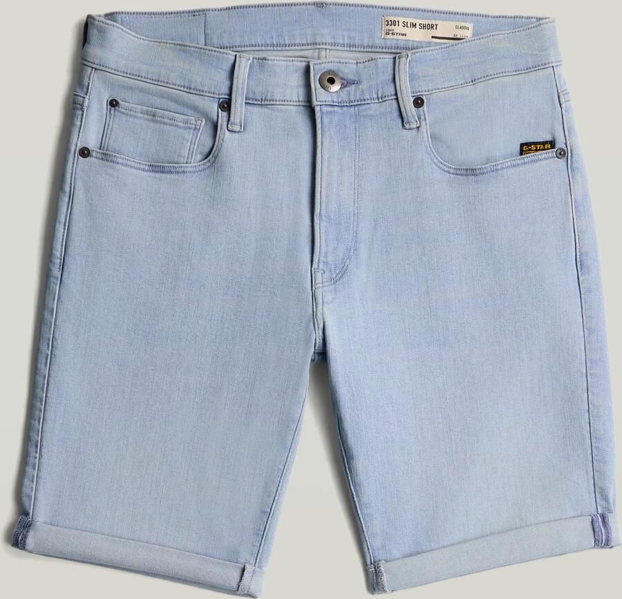 G-Star RAW 3301 Slim Short Midden blauw Heren - Foto 3