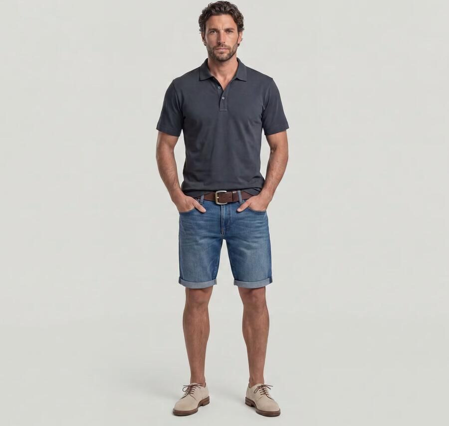 G-Star RAW 3301 Slim Short Midden blauw Heren - Foto 5