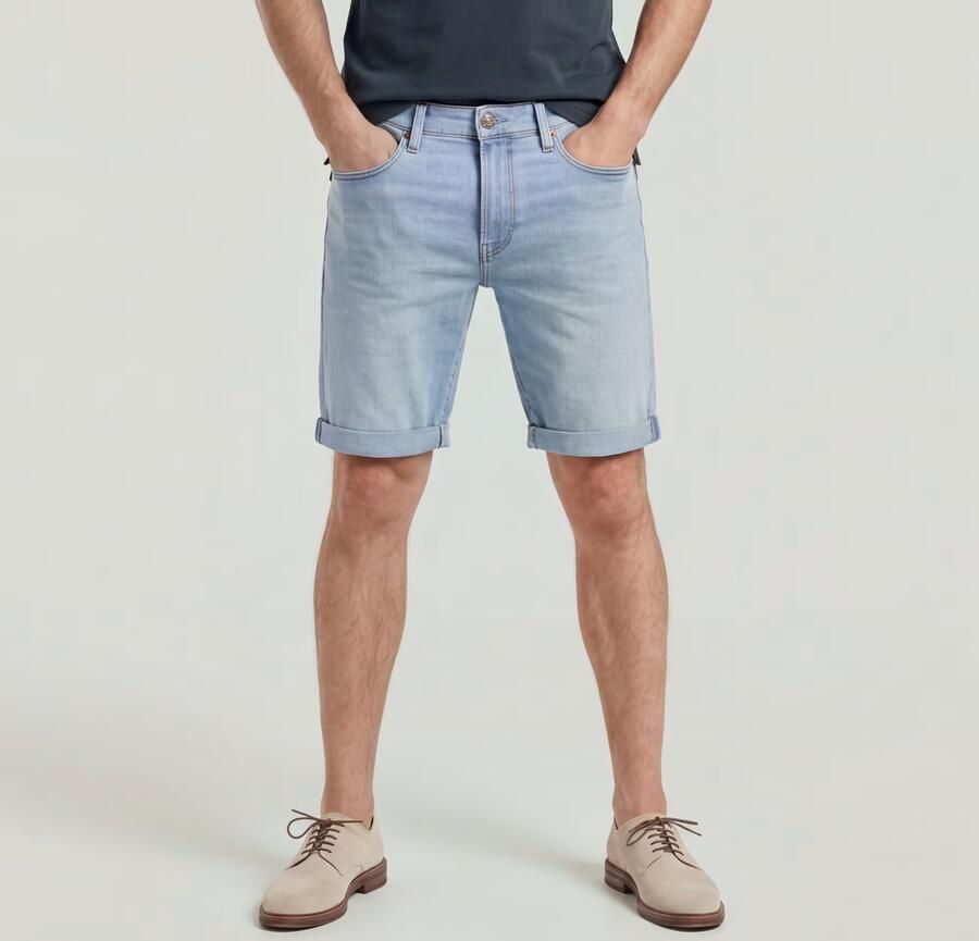 G-Star RAW 3301 Slim Short Midden blauw Heren - Foto 5