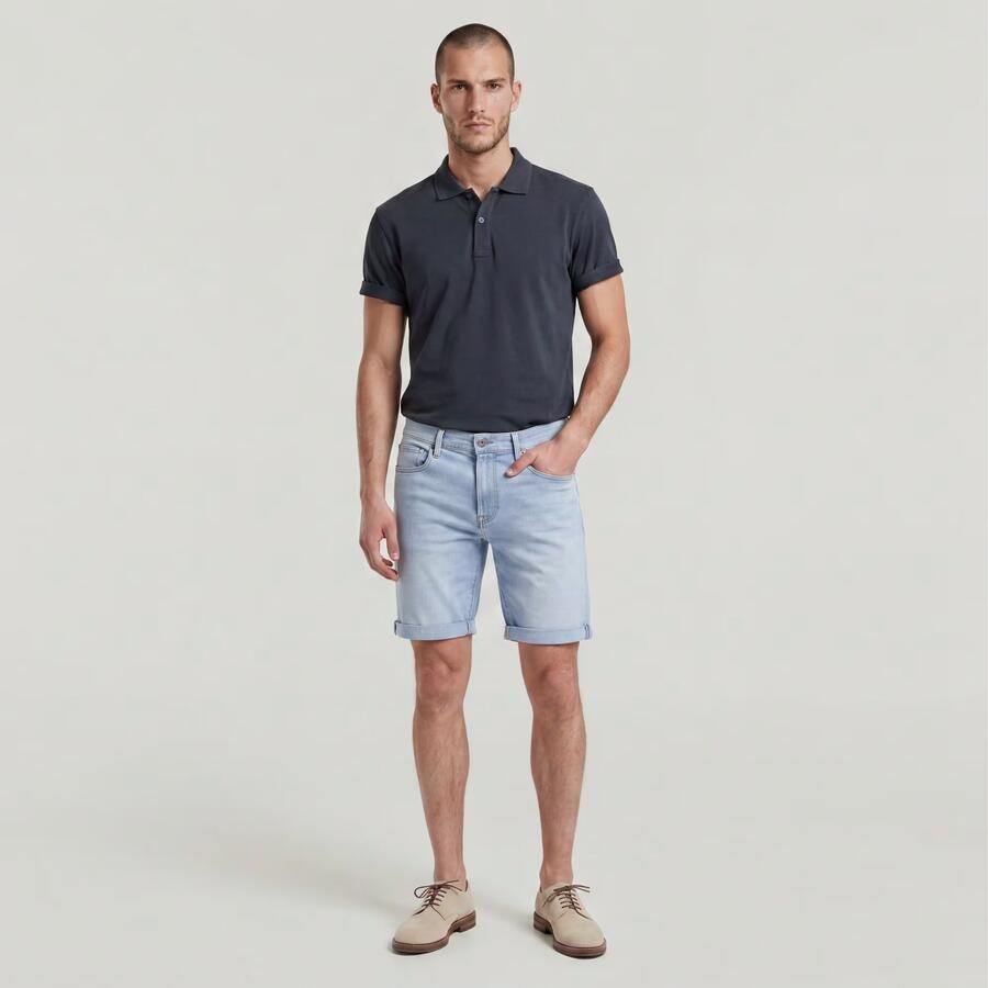 G-Star RAW 3301 Slim Short Midden blauw Heren - Foto 2