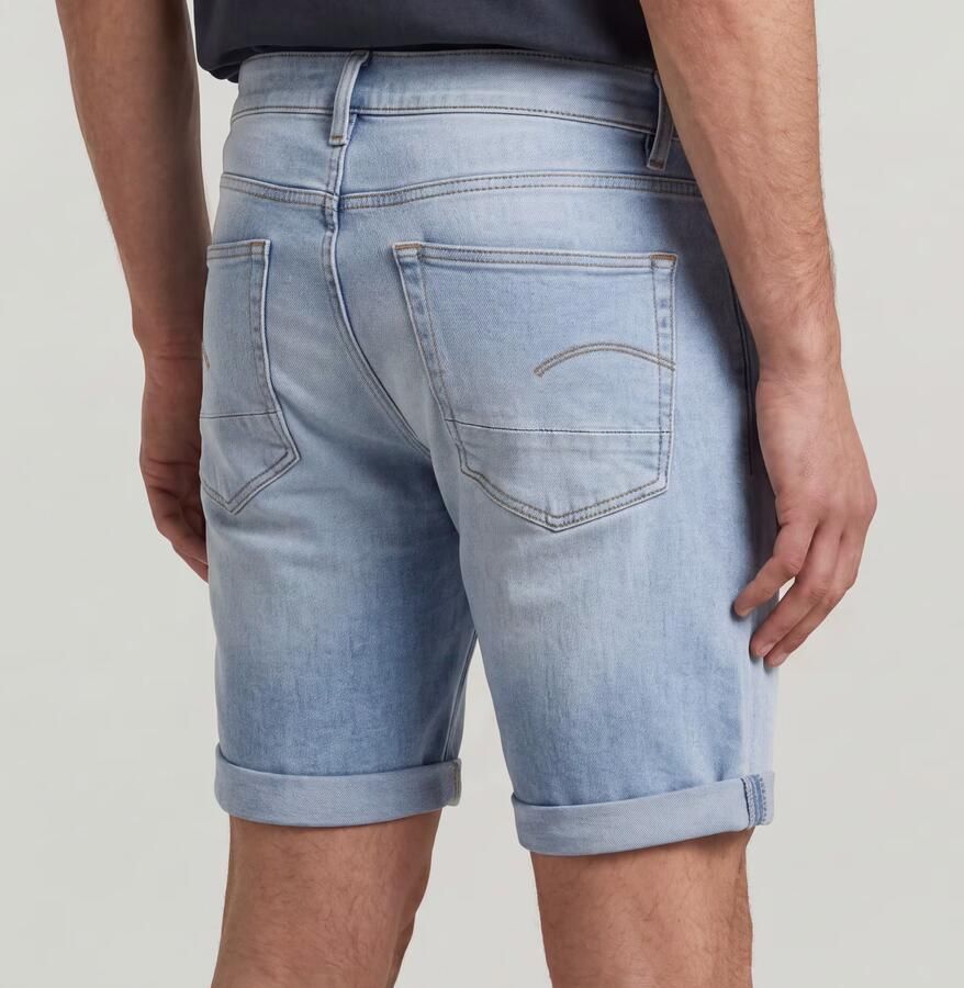 G-Star RAW 3301 Slim Short Midden blauw Heren - Foto 4