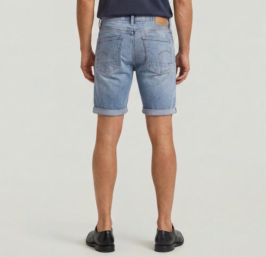 G-STAR RAW Heren Jeans 3301 Slim Short Lichtblauw - Foto 8