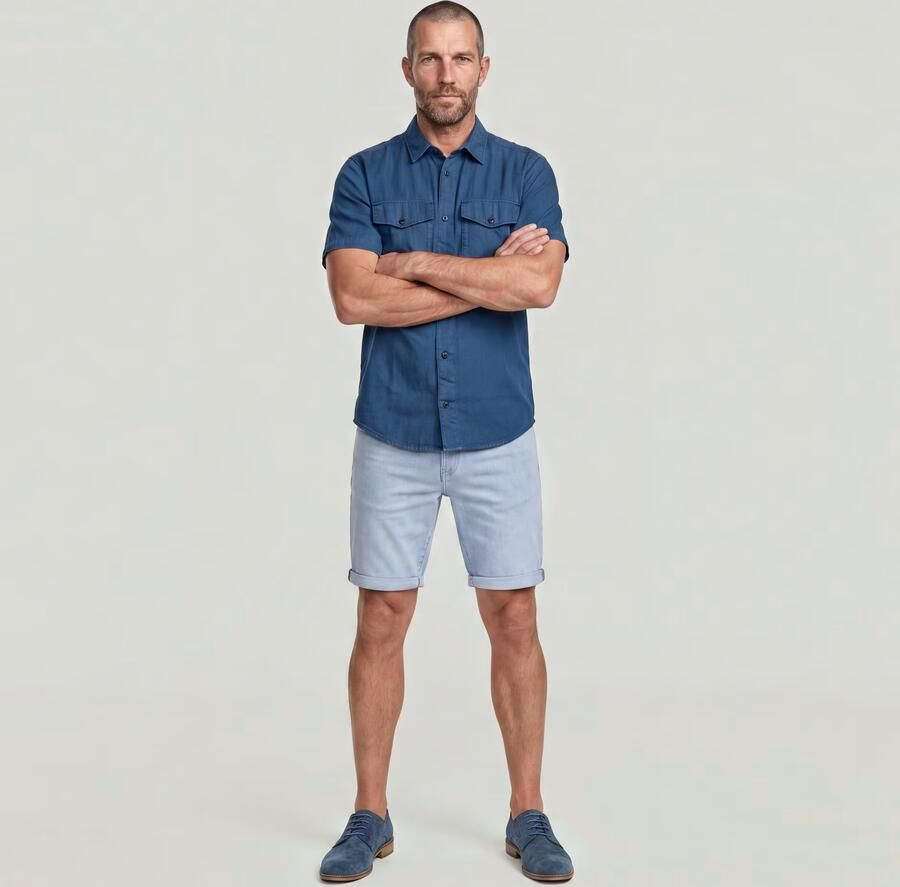 G-Star RAW 3301 Slim Short Midden blauw Heren - Foto 3