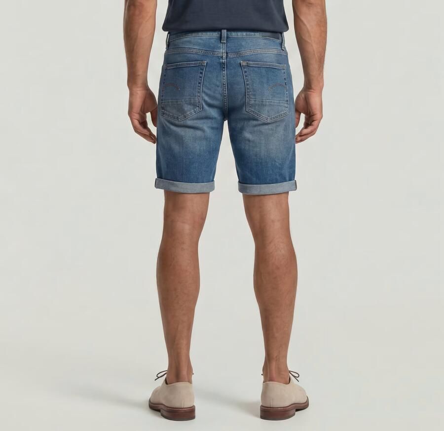 G-Star RAW 3301 Slim Short Midden blauw Heren - Foto 3